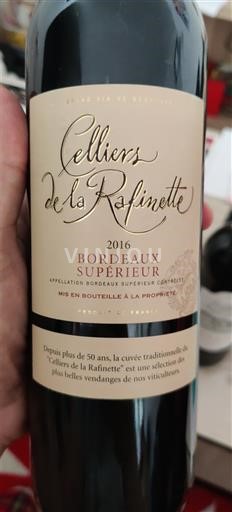 Bordeaux Bordeaux supérieur Celliers de la Raflinette 2016
