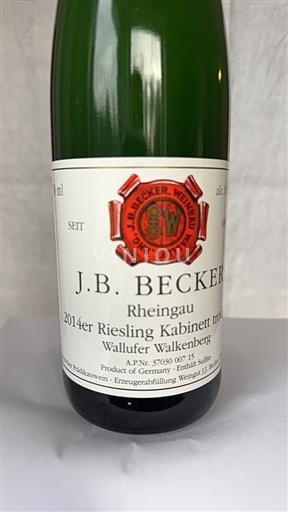 Rheingau J.B. Becker Riesling Kabinett trocken 2014