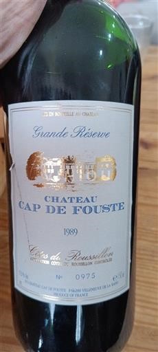 Roussillon Côtes-du-Roussillon Château Cap de Fouste Grande Réserve 1989