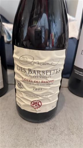 Valle del Rodano Côtes-du-Rhône Domaine Des Barbettes Vieilles Vignes 2021