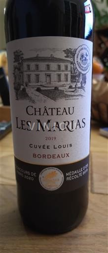 Bordeaux Château Les Marias Louis 2019