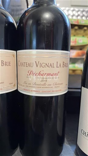 Sudoeste Pécharmant Château Vignal La Brie 2018