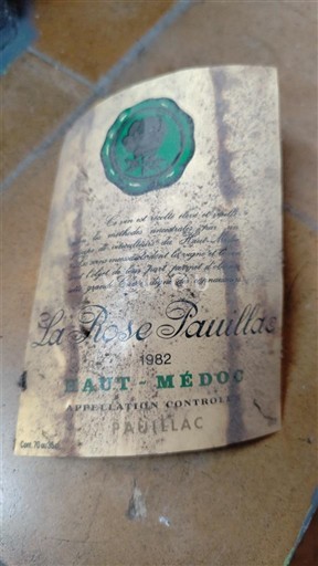 Bordeaux Haut-Médoc La Rose Pauillac 1982