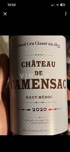 Bordeaux Haut-Médoc Grand Cru Château Camensac 2020