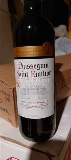 Bordoja Puisseguin-saint-émilion La Cave Augustin Florent 2023