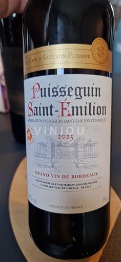 Bordeaux Puisseguin-saint-émilion La Cave Augustin Florent 2023