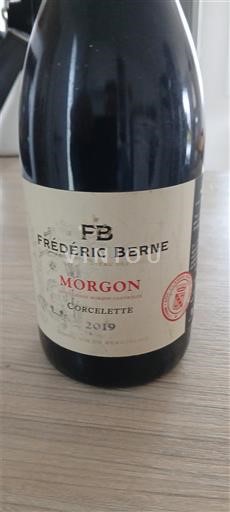 Beaujolais Morgon Frédéric Berne Corcelette 2019