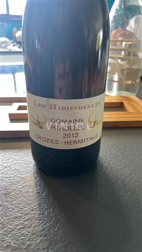 Rhône Valley Crozes-Hermitage Domaine Pradelle Les Hirondelles 2012