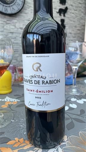 Wijnen Rouge sec Cuvée Tradition Château Graves de Rabion 2023 Frankrijk Bordeaux Saint-Émilion AOC
