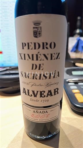 Andalousie Montilla-moriles Alvear Pedro Ximénez de Sacristía 2007