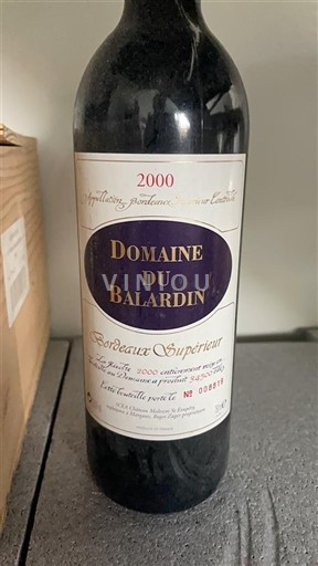 Bordéus Bordeaux Superior Domaine Balardin 2000