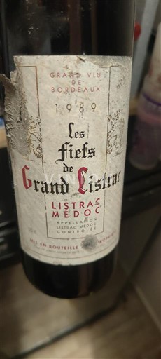 Bordeaux Listrac-Médoc Grand Listran Les Fiefs de Grand Listran 1989