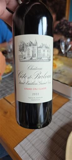 Bordeaux Saint-Émilion Grand Cru Grand Cru Classé Château Côte de Baleau 2022