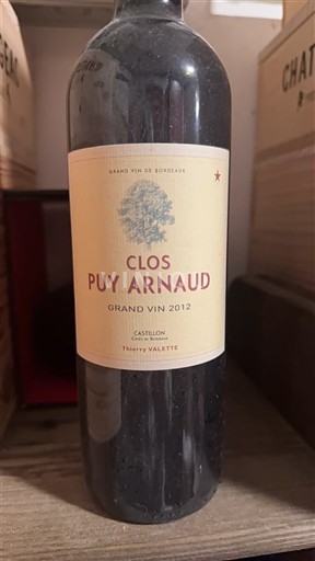 Bordeaux Castillon Côtes de Bordeaux Clos Puy Arnaud Grand Vin 2012