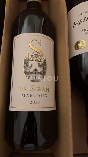 Bordeaux Margaux Château Siran S de Siran 2019