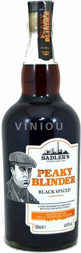 Rum Amberkleurig Peaky Blinder Black Spiced Rum Sadler's Distillery  België Wallonië