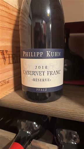 Palatinato Philipp Kuhn Cabernet Franc Réserve 2018