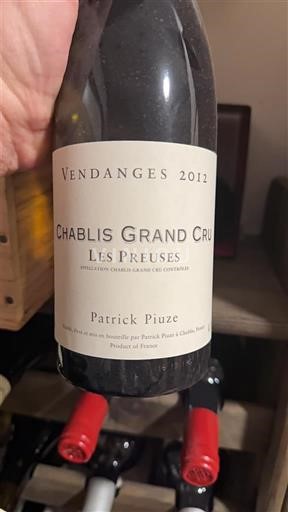 Borgonha Chablis Grand Cru Patrick Piuze Les Preuses 2012