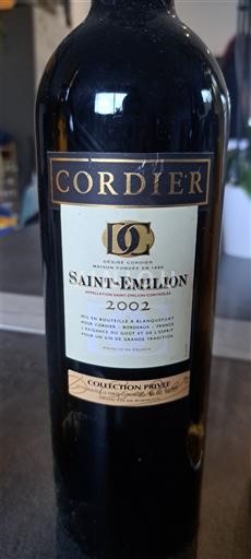 Bordeaux Saint-Émilion Cordier Collection Privée 2002