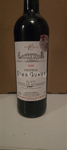 Burdeos Blaye-Côtes de Burdeos Château Dubois Gramont 2020