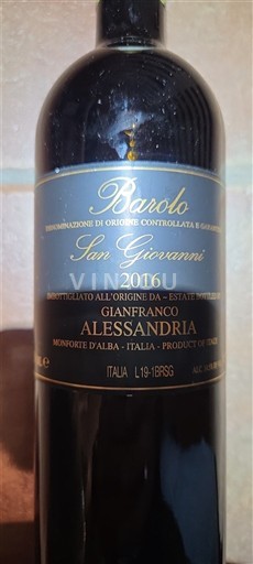 Piemonte Barolo Gianfranco Alessandria San Giovanni 2017