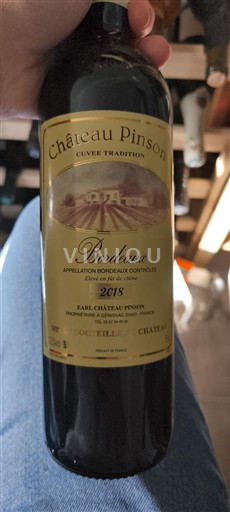 Bordeaux Château Pinson Tradition 2018
