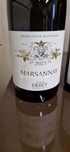 Burgundy Marsannay Domaine Derey Frères 2023