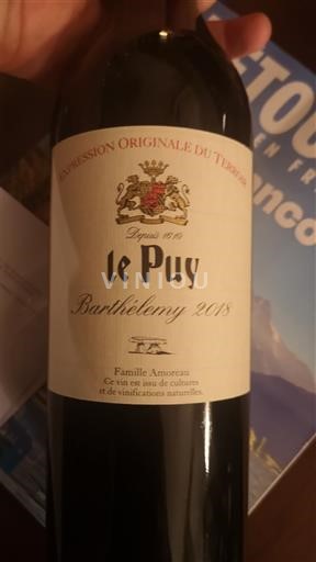 Bordeaux Francs Côtes de Bordeaux Château Le Puy Barthélemy 2018