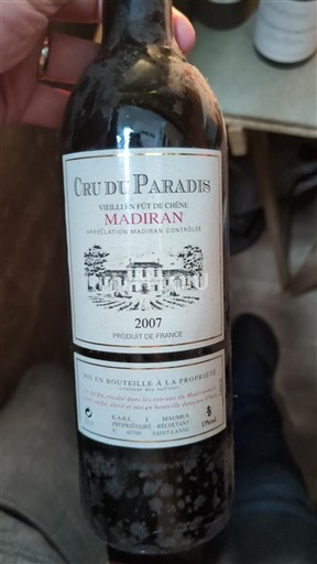 South West Madiran Cru du Paradis Vieilli en Fût de Chêne 2007