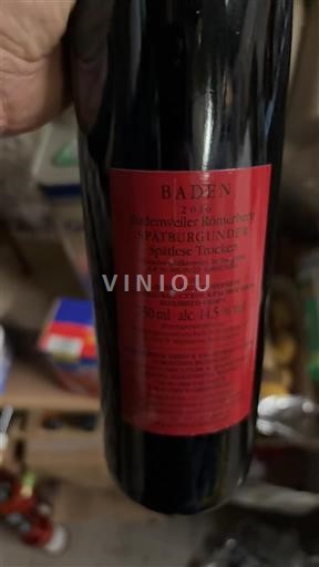 Baden Badenweiler Römerberg Spätburgunder Spätlese Trocken 2016