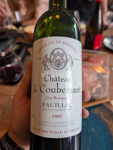 Bordeaux Pauillac Cru Bourgeois Château Coubersant 1997