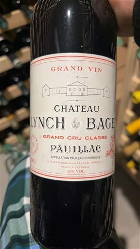 Bordeaux Pauillac Grand Cru Château Lynch-Bages 1991