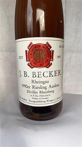Rheingau J.B. Becker Eltviller Rheinberg Riesling Auslese 1990
