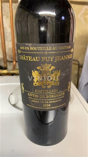 Bordeaux Côtes de Bordeaux Château Puy Jeanne Castellon 2016