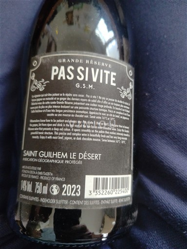 Languedoc và Roussillon Thánh-Guilhem-le-Désert Grande Réserve Pas Si Vite G.S.M. 2023