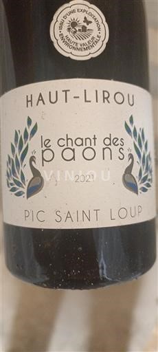 Languedoc Pic-saint-loup Haut-Lirou Le Chant des Paons 2021