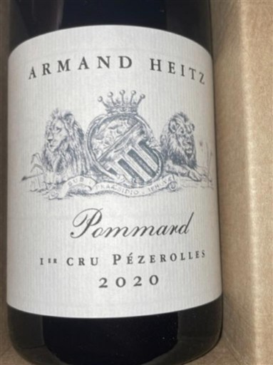 Borgoña Pommard Premier Cru Armand Heitz 1er Cru Pézerolles 2020