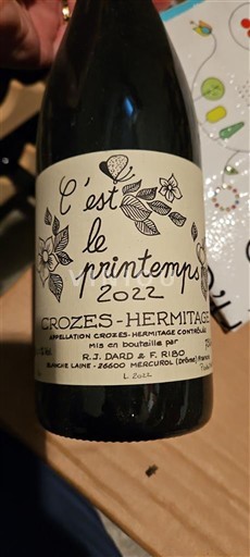 Rhônedalen Crozes-Hermitage Dard & Ribo C'est le printemps 2022