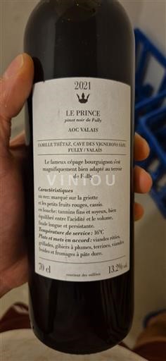 Valais Not Specified Famille Thévoz, Cave des Vignerons Saas Le Prince 2021
