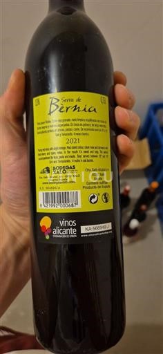 Murcia Alicante Bodegas Xaló Serra de Bèrnia 2021
