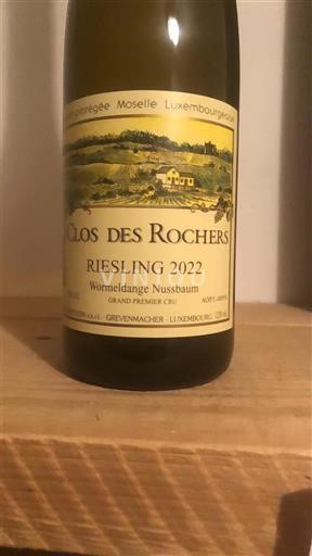 Luksemburška Mosela Premier Cru Clos des Rochers Wormeldange Nussbaum 2022