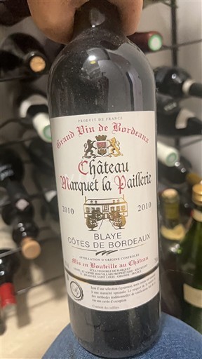 Burdeos Blaye-Côtes de Burdeos Château Marquet la Paillerie 2010