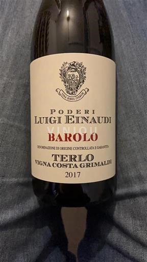 Piemonte Barolo Poderi Luigi Einaudi Terlo Vigna Costa Grimaldi 2017