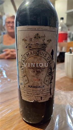 Bordeaux Margaux Grand Cru Château Marquis Alesme 1992