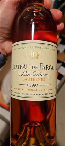 Bordeaux Sauternes Château Fargues Lur-Saluces 1997