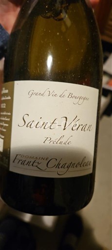Burgundi Saint-Véran Domaine Frantz Chagnoleau Prélude 2022