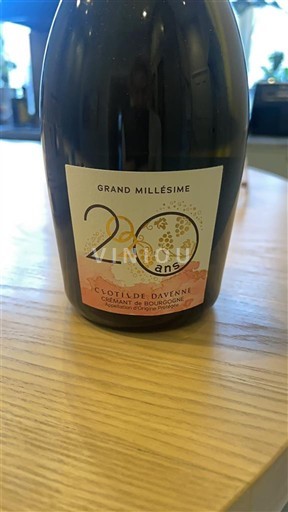 Borgonha Crémant da Borgonha Clotilde Davenne Grand Millésime 20 ans Não Sazonado