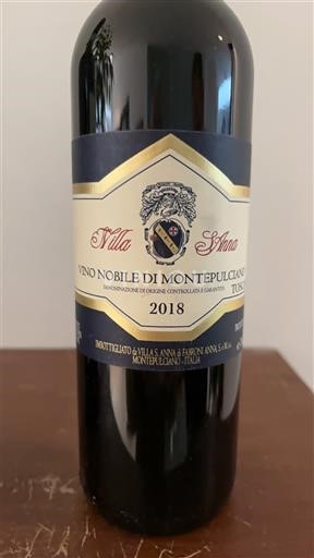 Vine Rouge sec Villa S.Anna 2018 Italien Toscana Vino Nobile di Montepulciano DOCG