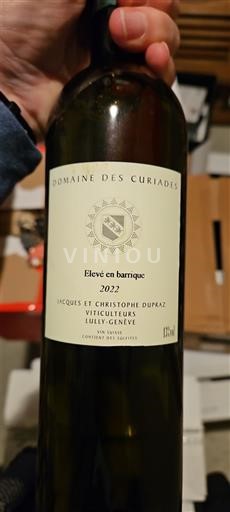 Ženeva Ženeva ZGP Domaine Des Curiades Sauvignon élevé en barrique 2022