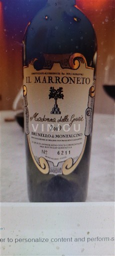 Toscana Brunello di Montalcino Il Marroneto Madonna delle Grazie 2019